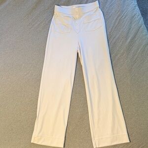 Halara White High-Waisted Button Straight Casual Pant Size M 8/10